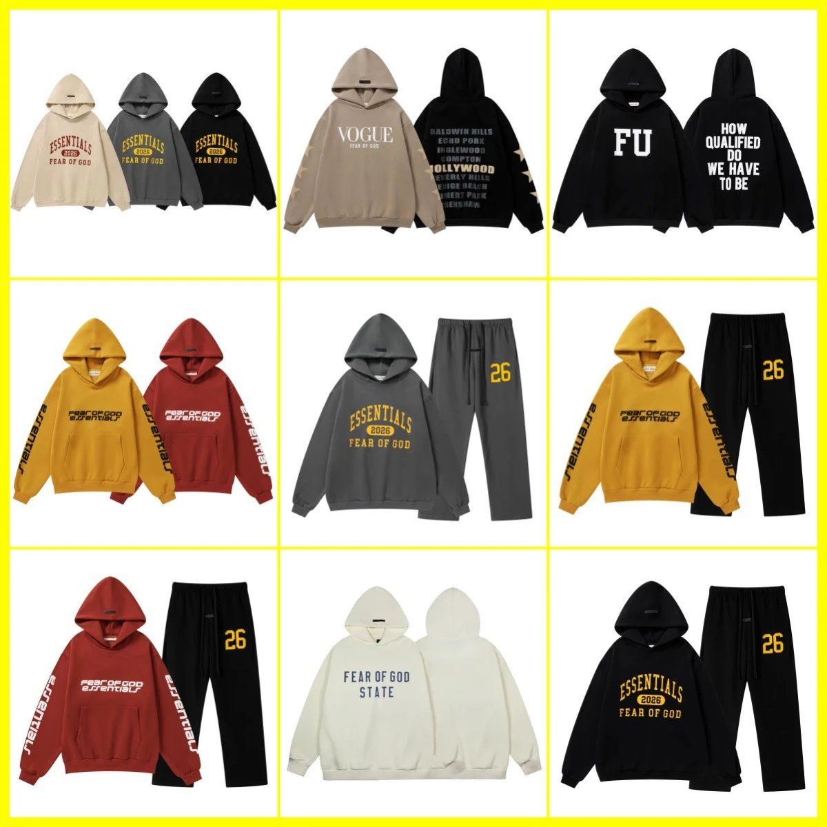 Fear of God Essentials Fleece Tracksuit — OOPBUY Spreadsheet find